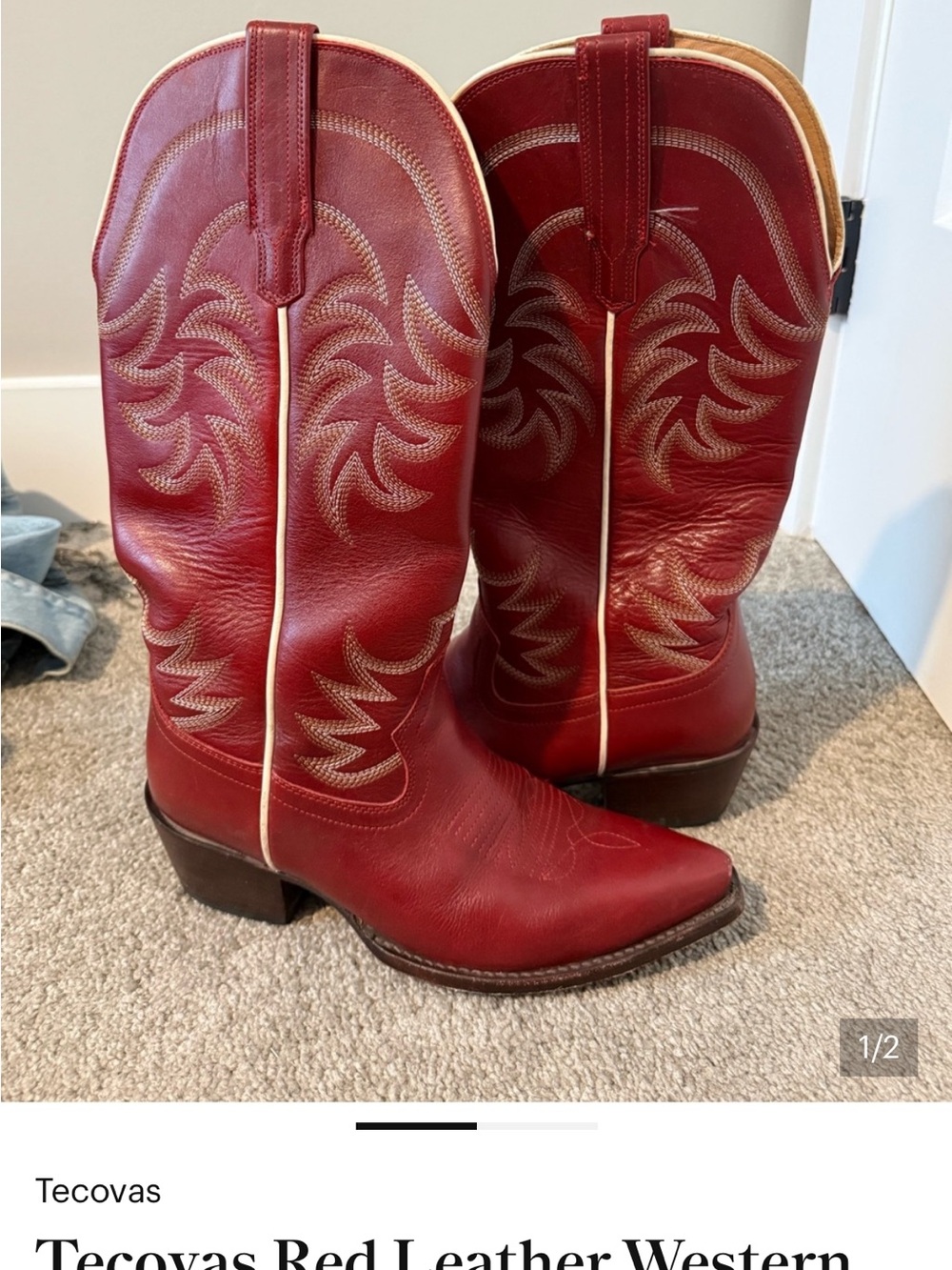Tecovas the Annie boot in  Scarlett size 9 - Picture 3 of 5